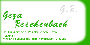geza reichenbach business card